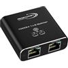 RedStar24 Splitter LAN 1 a 2, Switch Ethernet Gigabit 1000 Mbps con cavo di alimentazione Type-C, splitter di rete plug and play a 2 porte e distributore per computer, router, TV digitale, cavi di