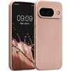 kwmobile Custodia Compatibile con Google Pixel 9 Cover - Protezione Back Case Morbida - Silicone TPU Effetto Metallizzato Oro Rosa Metallizzato