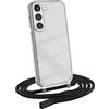 MyGadget Cover per Samsung Galaxy S23 - Custodia con Corda - Case Trasparente Antiurto con Laccio | Tracolla - Practical Stylish - Nero