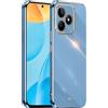 HONLEN Custodia per Realme C53 / Realme C51 / Realme Note 50 (6.74 Inches), Cover Morbida in Silicone TPU, Design del Telaio Galvanico - Blu navy