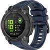 GIOPUEY Cinturini Compatibile con Garmin Instinct 3 50mm, Morbido Silicone Cinturino [Resistente all'Usura] [Traspirante] - Darkblue-B