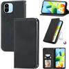 Cracedily Cover per Xiaomi Redmi A2 / A1, Custodia Pelle Premium Portafoglio con Porta Carte Magnetica Supporto Protezione Flip Case, Nero
