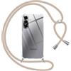Pnakqil Cover per Samsung Galaxy A17 5G/4G con Cordino, Trasparente Custodia con Laccio Tracolla Cellulare Girocollo Collana Protettiva per Samsung A17 5G/4G 6.7 Pollic, Khaki