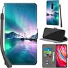 PHINIENLAND Cover per Xiaomi Redmi Note 8 Pro Case PU Pelle Custodia [Kickstand] [Chiusura magnetica] [Slot per Schede], Portafoglio Flip Custodia per Redmi Note 8 Pro,Aurora