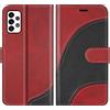 BoxTii Cover per Galaxy A53 5G, Custodia in PU Pelle Portafoglio per Samsung Galaxy A53 5G, Magnetica Cover a Libro con Slot per Schede, Rosso