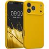 kwmobile Custodia Compatibile con Apple iPhone 17 Pro Max Cover - Back Case per Smartphone in Silicone TPU - Protezione Gommata - giallo radiante