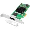 Euqvos per Intel Scheda server di rete Ethernet I350-T2 -I350AM2 Chip, 1 Gbit PCIe 2.1 x1, 1000Base-T doppia porta RJ45 Ethernet LAN 10/100/1000Mbps Scheda di rete