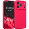 kwmobile Custodia Compatibile con Apple iPhone 17 Pro Cover - Back Case per Smartphone in Silicone TPU - Protezione Gommata - rosa shocking