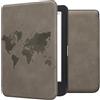 kwmobile Custodia eReader Compatibile con Kobo Clara BW/Colour Cover - eBook Reader Flip Case - Cover eReader Magnetica Pelle PU Sagoma Mondo
