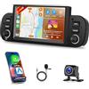 Motorsi 2GB + 64GB Carplay Autoradio per Fiat Panda 2013-2020 con Android Auto, Bluetooth Car Stereo Schermo con GPS Navigation WiFi RDS/FM Radio SWC USB Mirror Link Canbus + Telecamera Posteriore