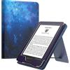 MoKo Custodia per Kindle 6 (11ª gen, 2024/2022),Cielo Stellato Blu | Compatibile con Kindle 10ª/8ª generazione (2019/2016), custodia ultraleggera in PU, Riattivazione/Sospensione automatica
