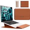 Hinnwer 13 14 Pollici Custodie per PC Portatile Borsa con Funzione Stand per MacBook Air 13 M5/M4/M3/M2/M1 A3113 A2681 A2337, MacBook Pro 14 M5/M4 Pro/Max A3112 A3401 A3185 A2992 A2918 A2779 Marrone