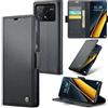 Rerzoiro Cover per Xiaomi Poco X6 Pro 5G Custodia Portafoglio [Blocco RFID] Premium Pelle PU Wallet Case Flip Libro con Porta Carte Slot Supporto Flip Case per Xiaomi Poco X6 Pro 5G, Nero