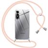 Pnakqil Cover per Samsung Galaxy A17 5G/4G con Cordino, Trasparente Custodia con Laccio Tracolla Cellulare Girocollo Collana Protettiva per Samsung A17 5G/4G 6.7, Rosa