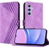 YIRRANZD Custodia per Samsung Galaxy A55 5G, Cover a Libro in Pelle PU con Slot Cart e Silicone TPU Bumper, Flip Caso Portafoglio Cover per Samsung A55 5G (Viola)