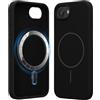 kwmobile Custodia Magnetica per Apple iPhone 17e / iPhone 16e - Cover Compatibile con MagSafe - Cover Morbida in Silicone con Magnete - Nero