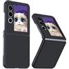 GIOPUEY Cover Compatibile con Nubia Flip 2, Pelle PU + PC Rigido Custodia, Speciale Struttura in Pelle Case，Anti-Impronta, AntiGraffio - Black-1