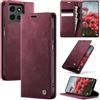 owlhold Custodia Motorola Edge60 Fusion/Edge 60 Portafoglio Flip [Antiurtoo][Cavalletto][Carta Fessura] Cover Pelle per Motorola Edge60 Fusion/Edge 60 - Vino Rosso