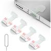 AXFEE 4 Tappi Antipolvere, Tappi Antipolvere USB C con Adesivo Rimovibile