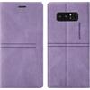 OKZone Cover per Samsung Galaxy Note 8, Cover a Libro Samsung Note 8, Custodia in Pelle Samsung Note 8 Magnetica [Portafoglio] Custodia Silicone TPU Antiurto,Funzione Supporto Slot Schede (Viola)