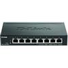 D-Link DGS-1100-08PV2/E Smart Switch Gestito PoE, 8 Porte Gigabit PoE a 64W, 802.3af/at, Supporto VLAN, Funzionalità layer 2, QoS, 802.3az EEE, Senza Ventole - Cavi di alimentazione UE, Nero