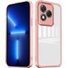YUXING Cover per Honor 400 Lite Custodia Trasparente con Pellicola Protettiva Lenti Morbida Ultra Sottile Antiurto Bumper Slim Case - Rosa