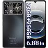 CUBOT P90 Smartphone Android 15, 24GB RAM+256GB ROM Telefono Cellulare G100, 6.88 120Hz Cellulari e Smartphone, 1.72 Touch Screen Posteriore, 64MP+16MP Telefoni, 5100mAh/18W, NFC/Face ID/Fingerprint