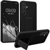 kwmobile 1x Custodia Compatibile con Samsung Galaxy S25 Plus - Cover Supporto Dita - Back Case per Smartphone - Protezione Gommata Nero
