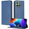 XINYEXIN Custodia per Honor X6b, Cover a Libro in Pelle PU con Blocco RFID, Slot per Carte, Supporto, Protezione Completa Antiurto - Blu
