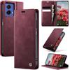 owlhold Custodia Motorola Moto g85 Portafoglio Flip [Antiurtoo][Cavalletto][Carta Fessura] Cover Pelle per Motorola Moto g85 - Vino Rosso