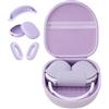 TUNYINSH Borsa portatile compatibile con Apple Airpods Max, custodia rigida in Eva e fodera in silicone per la conservazione degli auricolari durante i viaggi e all'aperto (custodia viola e fodera in silicone)