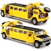 BGHSCA 1:32 Hummer H2 Modellino auto Diecast, veicolo giocattolo in lega di zinco con suono e luce per adulti e bambini dai 3 anni in su (giallo)