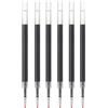 Muji - Set di 6 ricariche per penna a sfera con inchiostro gel liscio, punta fine da 0,5 mm, compatibile con penne a sfera tipo Knock e corpo gel, colore: nero