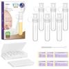 Nuliie Colostrum Collector Kit 7ml/6pcs, senza BPA, riutilizzabile, a prova di perdite, con panno di cotone, contenitore, spazzola per la pulizia, pronto all'uso per neonati
