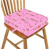 Mative Rialzo Sedia per Bambini, Cuscino con Supporto più Forte, Fondo Antiscivolo, Doppia Cinghia Sicura (Rosa)