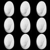 PLCatis 9Pz Set di Ganci Autoadesivi Bianchi Gancio Ovale in Plastica Gancio Senza Cuciture per Impermeabile e Antiruggine per Bagno Ufficio con Viti e Tasselli ad Espansione