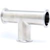 QiiMii Morsetto a T a 3 vie in acciaio inox 304 adatto a tre morsetti da 3,8 cm, raccordi sanitari OD per tubi da 38 mm (1,5 cm)