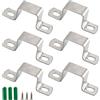 Flomore (6 Pezzi) Staffa Quadrata per Tubo M40x40mm 304 Acciaio Inox U Forma Staffa in Metallo Staffa per Appendere Tubi Fascetta per Tubo Morsetto per Tubo