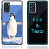 MXCUSTOM Cover Personalizzata per Samsung Galaxy Note 20 5G, Custodia Personalizzate Antigraffio Vetro Temperato Antiurto Paraurti Morbido con Foto Immagine Testo Design Crea Le Tue (GHS-BK-P1)