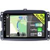 YUNTX Autoradio 2 DIN Android [DAB/Wireless CarPlay/Android Auto]-[4G+64G] per Fiat 500L (2012-2018),Controllo del Volante,Bluetooth,Mirror link,WiFi,USB,Microfono Esterno&Camera posteriore Incluso
