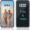 MXCUSTOM Cover Personalizzata per Samsung Galaxy S10e, Custodia Personalizzate Antigraffio Vetro Temperato Antiurto Paraurti Morbido con Foto Immagine Testo Design Crea Le Tue (GHS-BK-P1)