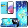 Generic Custodia per Xiaomi 15T Pro Flip Cover Caso in PU Pelle Colorato Portafoglio Custodia Supporto Stand Chiusura Magnetica Cover per Xiaomi 15T Pro, Farfalla