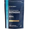 Horbäach Potassio Integratore 800mg | 120 Compresse Vegane | ad Alto Dosaggio | Potassium | Horbaach