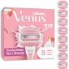 Gillette Venus ComfortGlide Spa Breeze, confezione da 8 ricariche per rasoio da donna, con 3 lame progettate per corpo e peli