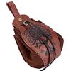 GORGECRAFT Marsupio In Pelle con Coulisse Marsupio Vintage Medievale Modello Fenice Stampato Marsupio Portamonete Portamonete Marrone Moda per Donna Uomo Marsupi Escursionismo Accessori per Costumi