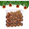 Relaxdays Palline di Natale, Set da 50 Palle Albero, Addobbi Natalizi, ∅ 6 cm, Sfere in Plastica Lucida, Arancione