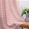 KOUFALL Tende trasparenti rosa chiaro, 2 pannelli, con fiocco floreale con pompon, in pizzo, per baldacchino, camera da letto, armadio, 213 cm di lunghezza, rosa polveroso malva pallido