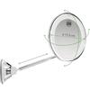MACOM, Specchio Cosmetico con Asta Telescopica Brevettata, Doppio Snodo, Ingrandimento 10x, 18 Luci LED e Ventosa a Ghiera Orientabile a 360°, Salvaspazio, Sensation 229 New Perfect Mirror