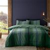Catherine Lansfield Set copripiumino singolo reversibile in cotone tweed melrose spazzolato con federa verde