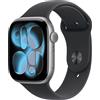 APPLE Watch Series 11 GPS + Cellular, Cassa 46 mm in alluminio grigio siderale con Cinturino Sport nero - M/L